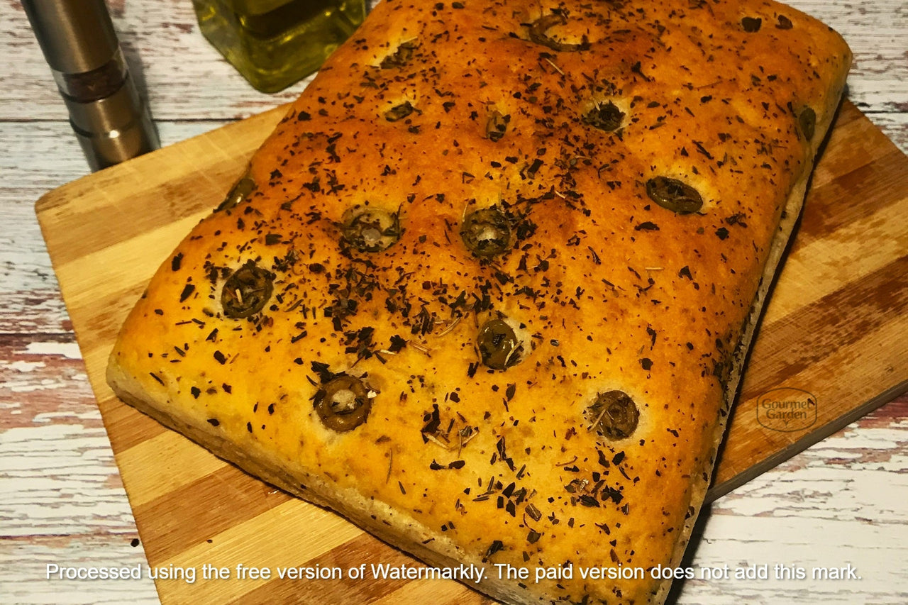 Herbed Olives Focaccia